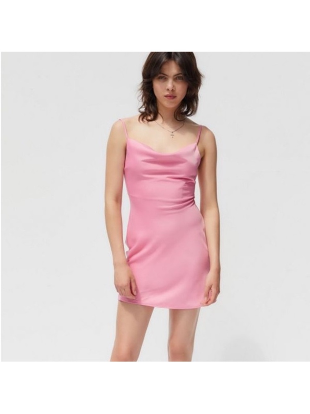 Urban Outfitters Pink Satin Mini Slip Dress